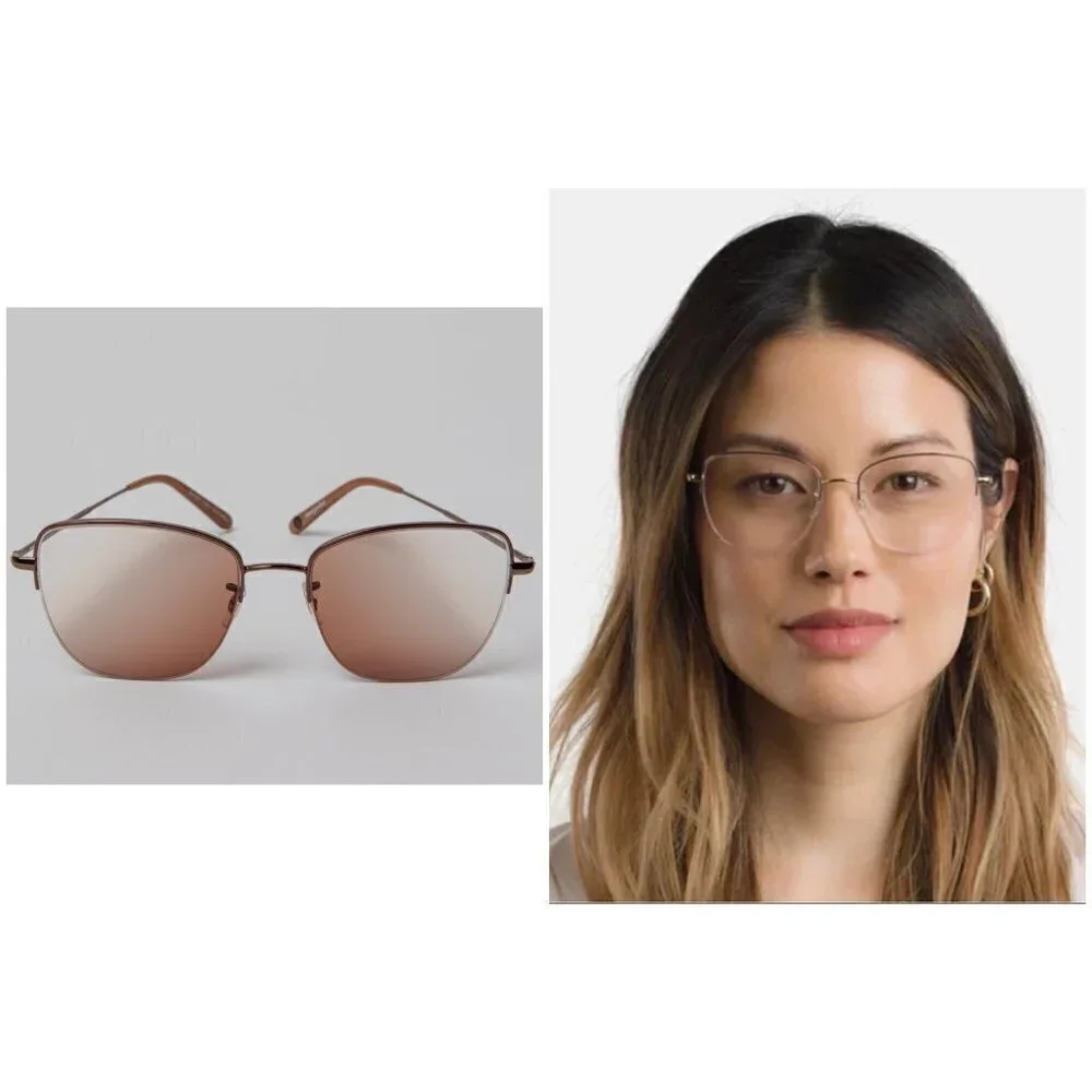 💕GARRETT LEIGHT💕 Pershing Glasses RG-DV Rose Gold Dove Frame Pink Gradient NWT